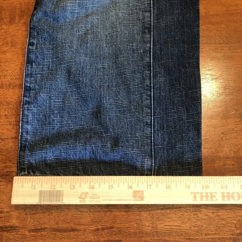 Vtg Phat Farm Jeans Men 40x33 Y2K Baggy Skater Hip Hop Blue Denim Hong Kong